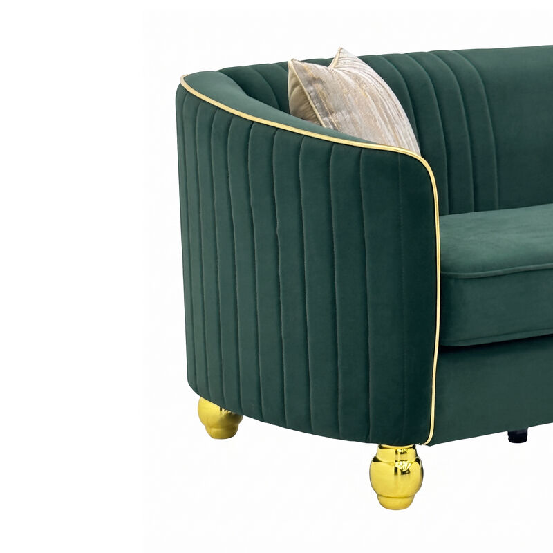Grebol 3 Seater Velvet Sofa image number 7