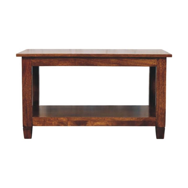 Artisan Furniture Solid Wood Belmont X-Frame Chestnut Coffee Table