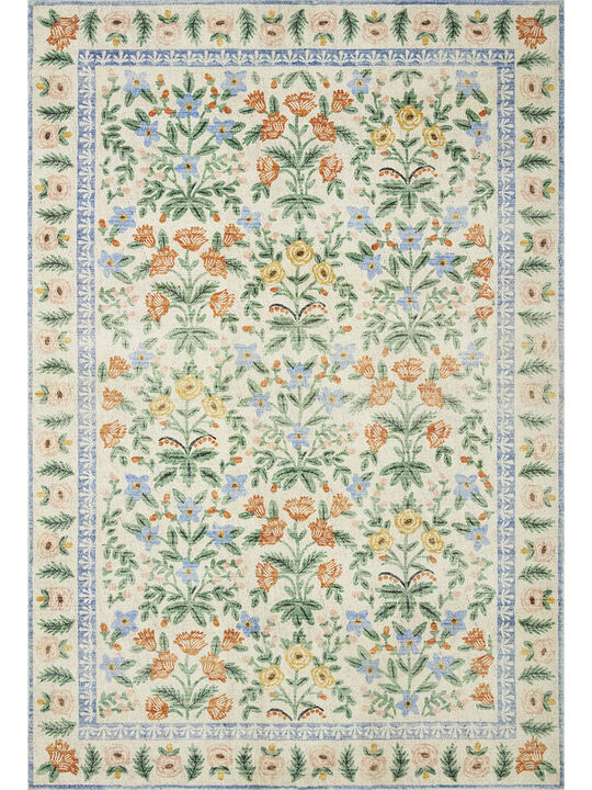 Eden Mughal Garden EDE02 Cream 5' x 7'6" Rug by Rifle Paper Co. x Loloi