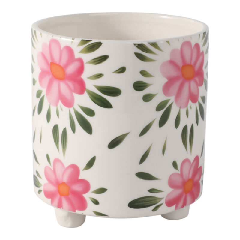 6" Footed Hand Painted Planter image number 2
