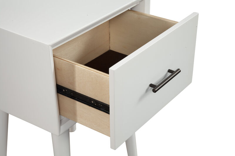 Wood End Table with Drawer, Compact Storage Table for Living Room or Bedroom