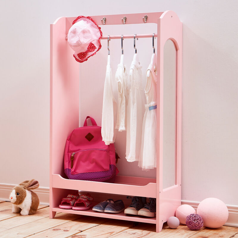 Little Princess Bella Open Armoire with Full Length Mirror, Pink image number 1