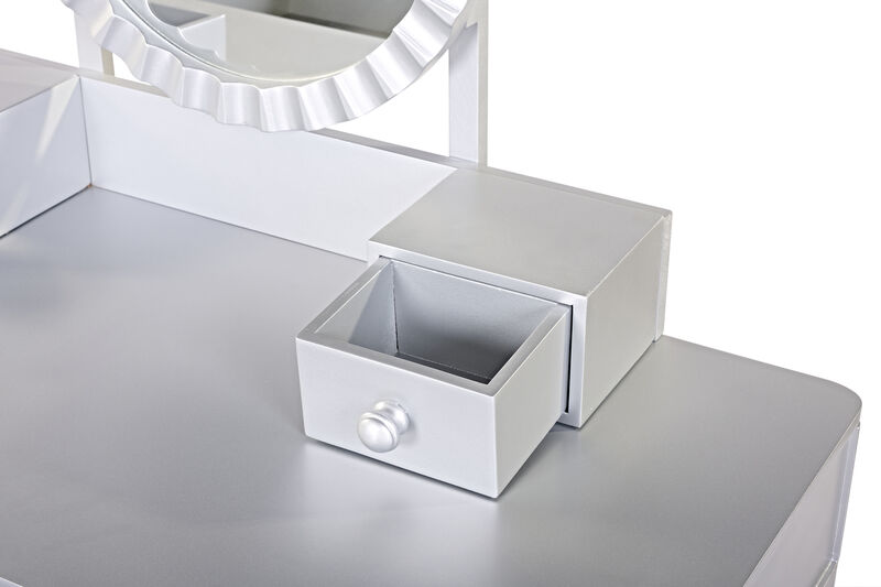 Merax Luxury Vanity Desk Dressing Table with 1 Stool