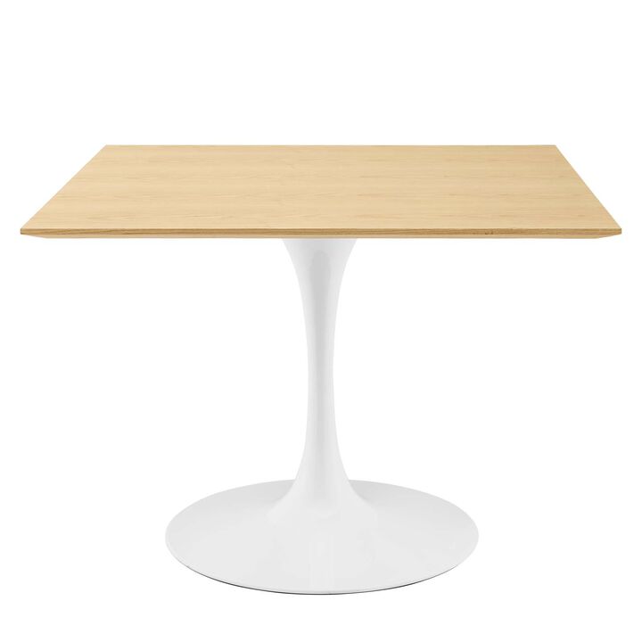 Modway - Lippa 40" Square Dining Table White Natural