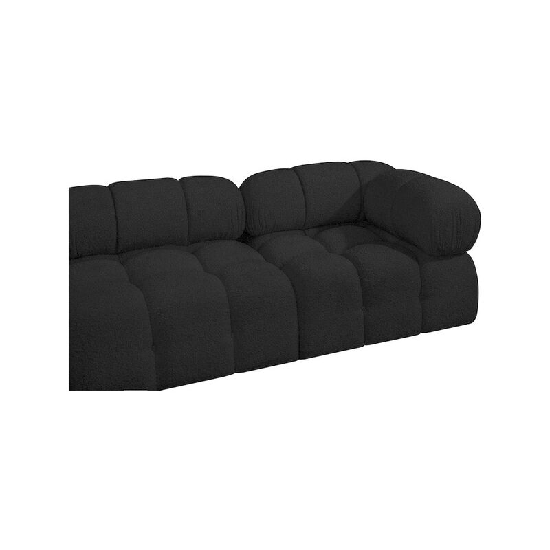 Meridian Furniture Ames Black Boucle Fabric Modular Sofa