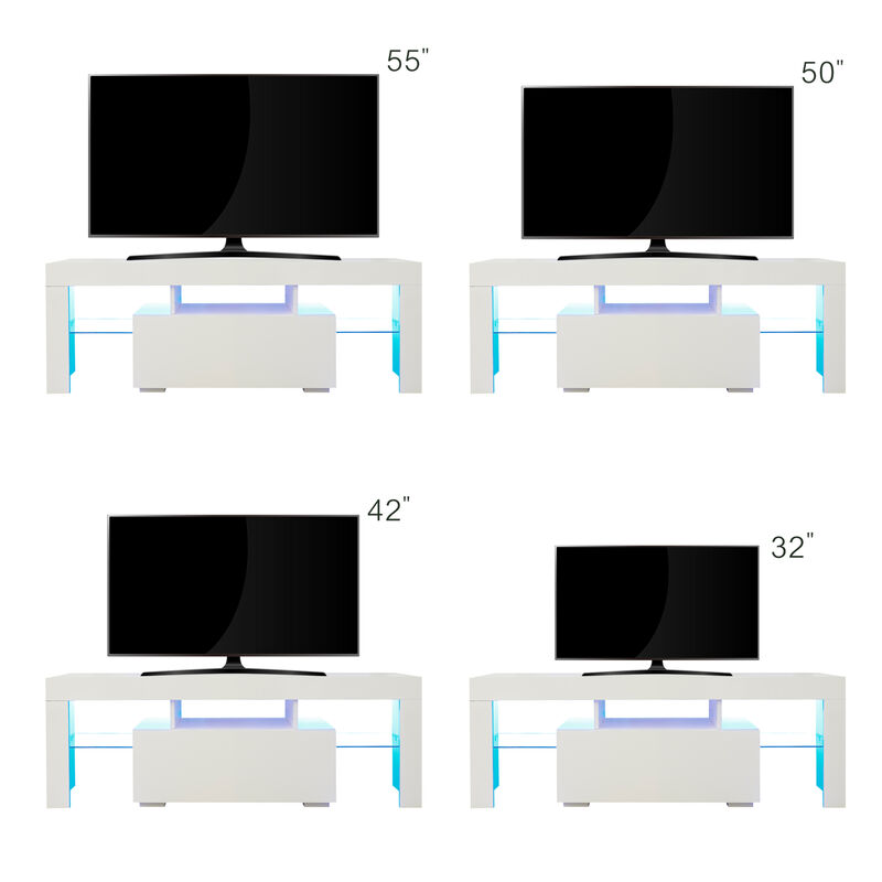 HABITRIO TV Stand with LED RGB Lights