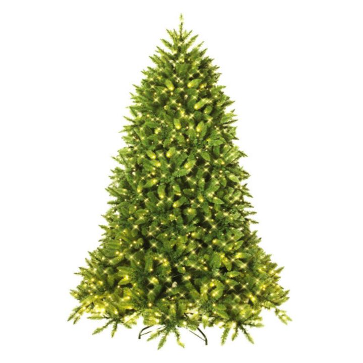 Premium Hinged Artificial Fir Christmas Tree with LED Lights