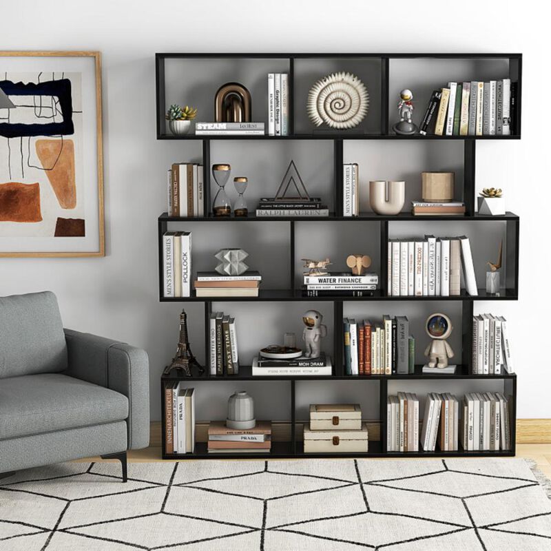 Hivvago 5-Tier Bookshelf with Anti-Toppling Device for Living Room Home Office