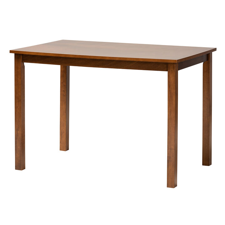 Baxton Studio Eveline Modern Brown Finished Wood 43-Inch Dining Table.