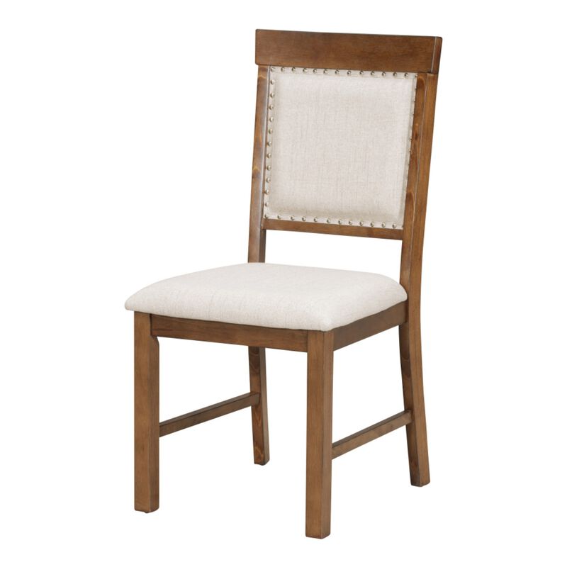 Lupoxt 5‑Piece Retro Extendable Round Pedestal Dining Set image number 7