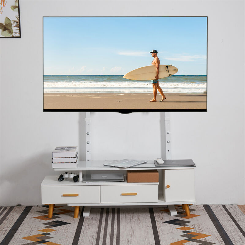Free Standing Floor TV Stand TV Bracket Height Adjustable for 32&rdquo;-85&rdquo; LED LCD image number 1