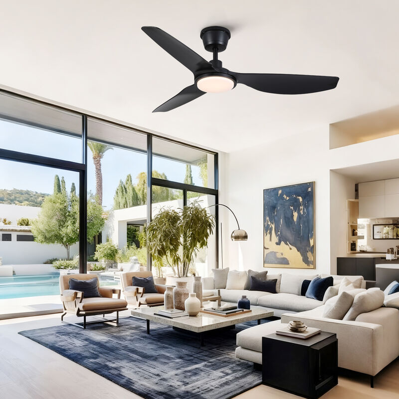 ELEMENT ACE 52 Inch Modern Outdoor Waterproof Ceiling Fan with Integrated Light and Ultra Quiet Energy Efficient Reversible DC Motor for Patio Garden Use image number 5