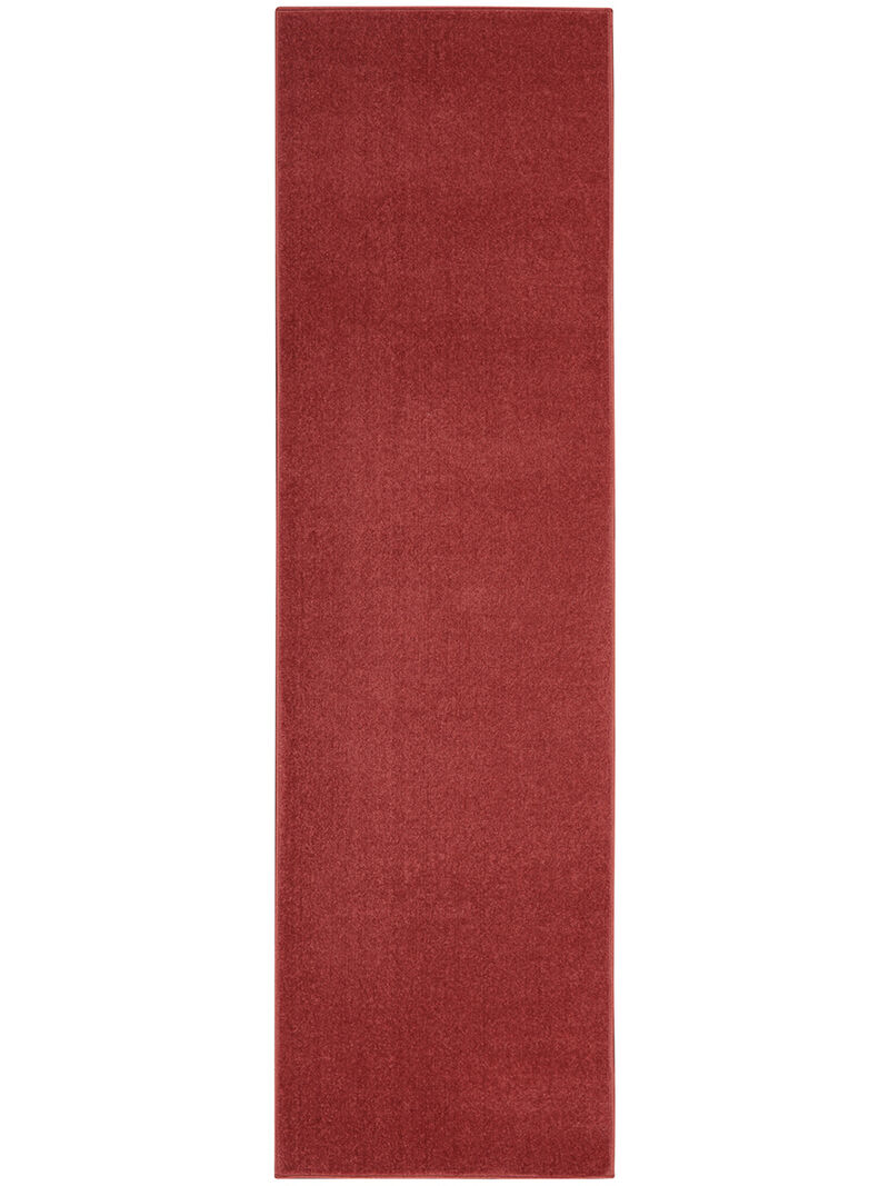 Nourison Essentials NRE01 Brick Red 2'2" x 14' Rug image number 0