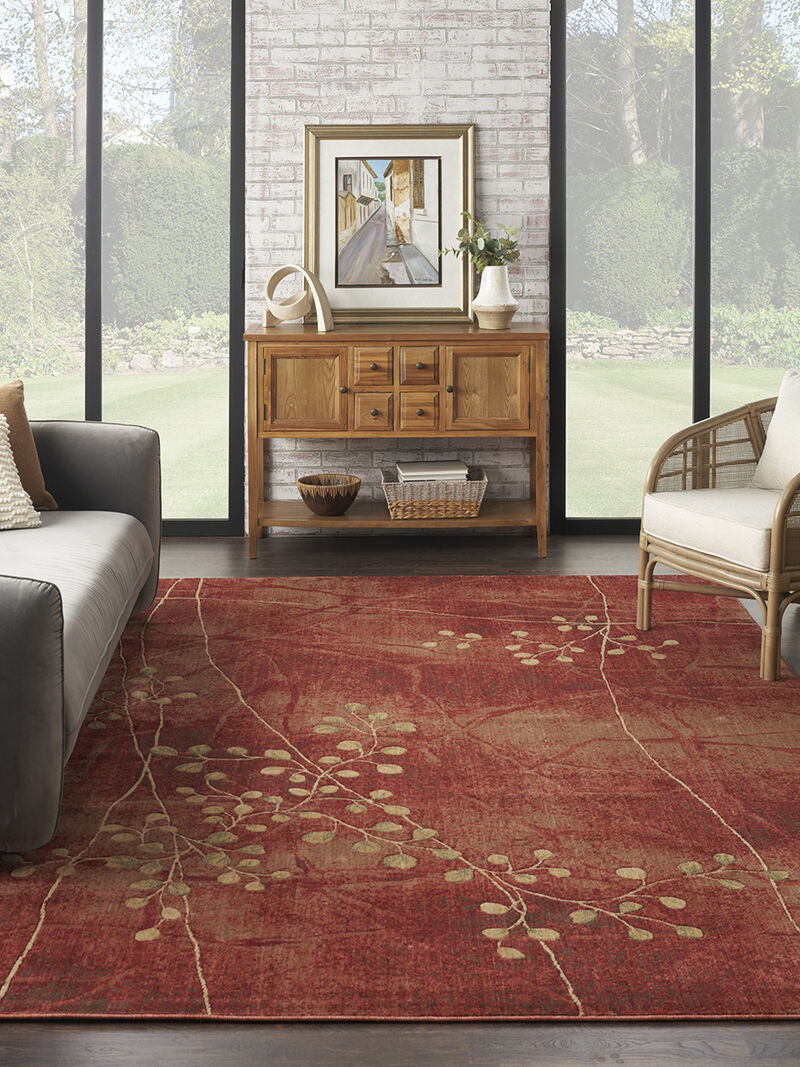 Somerset ST74 Flame 9'6" x 13' Rug image number 7