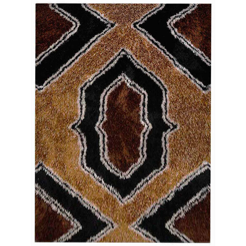RUGSOTIC CARPETS HAND TUFTED SHAG POLYESTER ECO-FRIENDLY AREA RUGS  - Rectangle, Size, Geometric Modern Design, High Pile Thick Handmade Anti Skid Rugs for Living Room K00043 image number 0