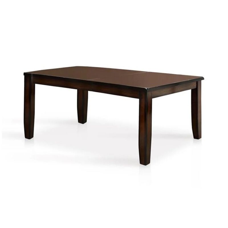 Dicky 9pc Dining Set, 60-78in Table, 8 Chair Faux Leather, Cherry Wood image number 2