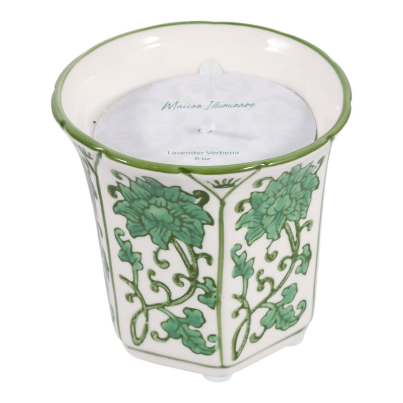 4" Fluted Chinoiserie Candle image number 2