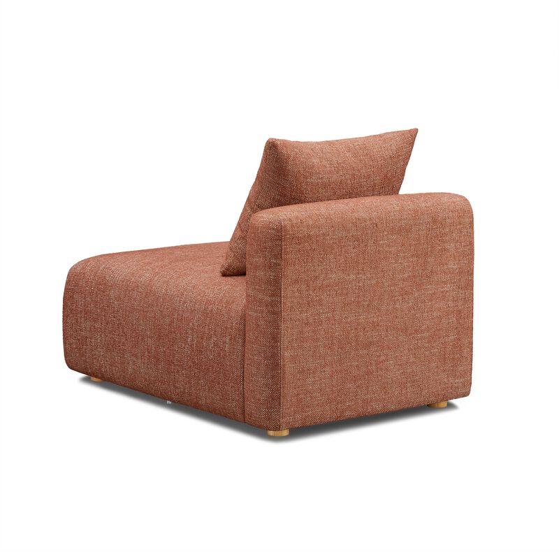 Hangover Sedona Red Textured Fabric Modular Armless Chair image number 3