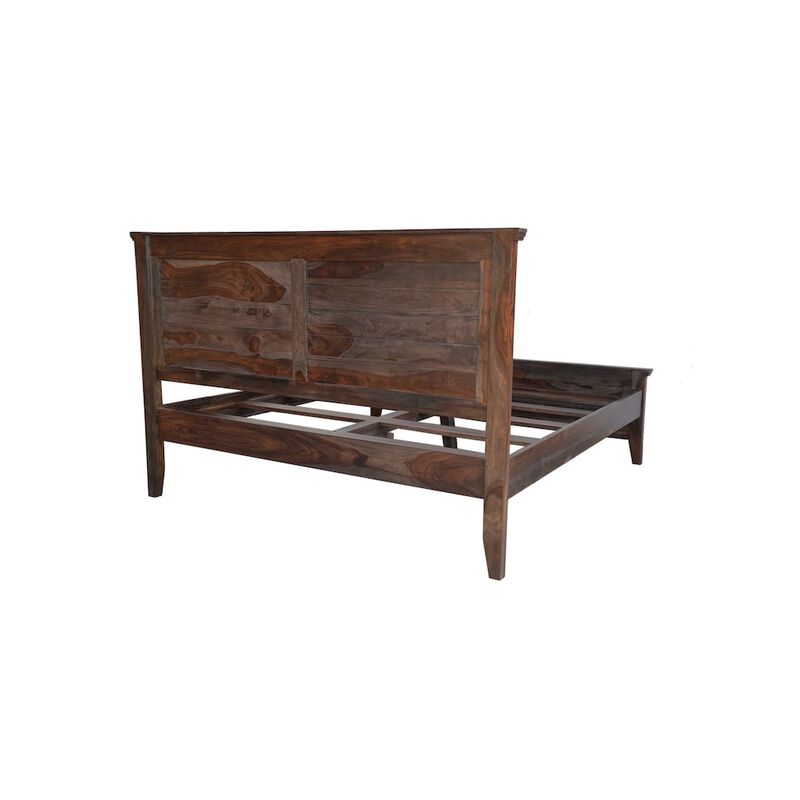 Porter Designs Sonora Solid Sheesham Wood King Bed, Gray