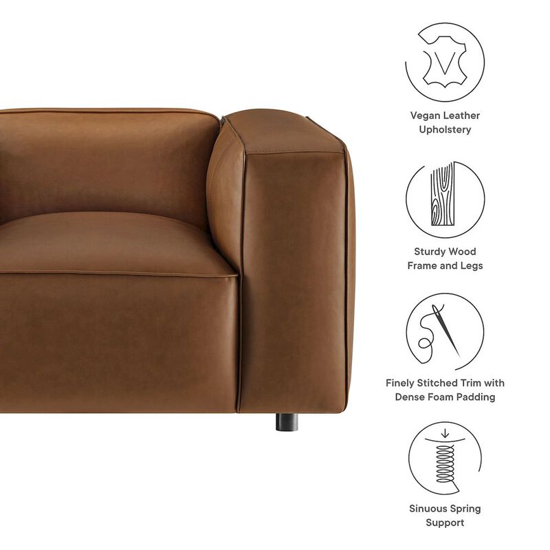 Auren Upholstered Vegan Leather Modular Armchair image number 2