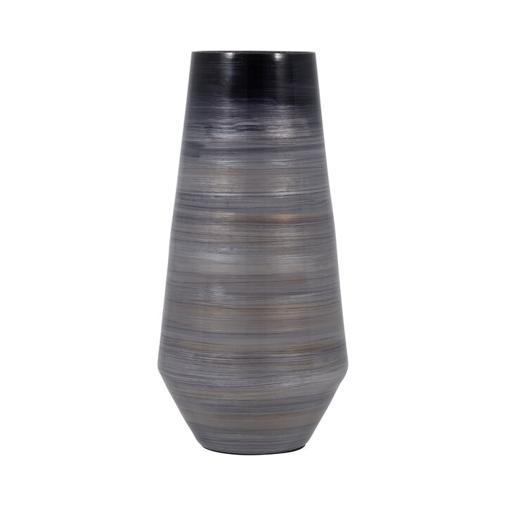 Glass 15" Enameled Vase