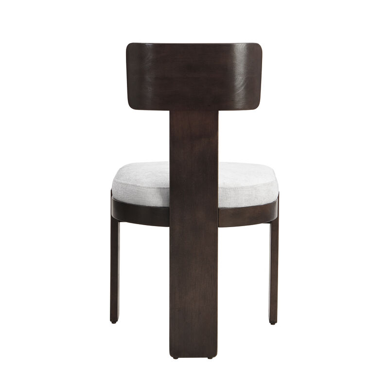 Merax Upholstered Rubber Wood Dining Chairs Set of 2