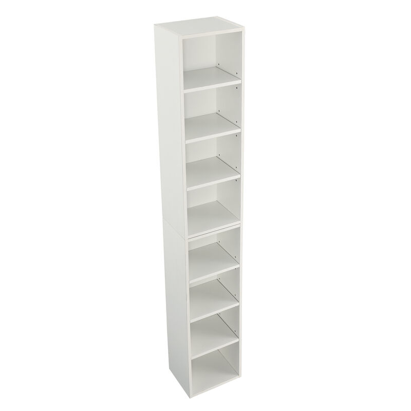 70.9 in.Tall Wood 4-Shelf Standard Bookcase with Shelves (Set of 2)