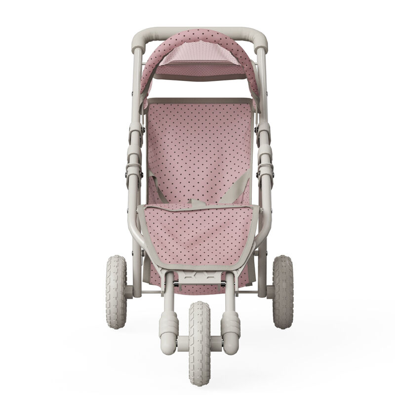 Olivia's Little World Polka Dot Princess Baby Doll Jogging Stroller, Pink/Gray image number 3