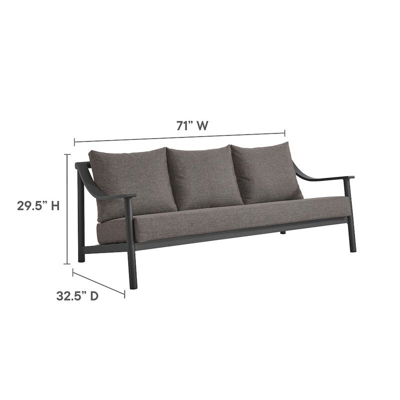 Terrace Outdoor Patio Aluminum Sofa image number 1