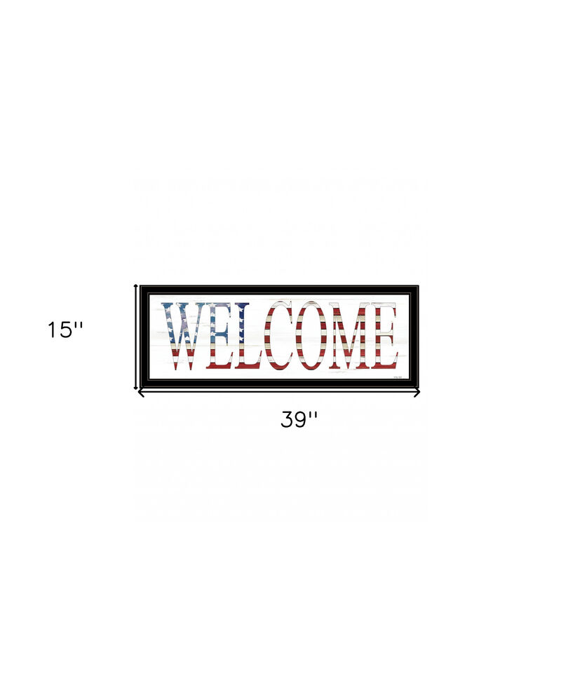 HomeRoots Patriotic Welcome 2 Framed Print Wall Art image number 3