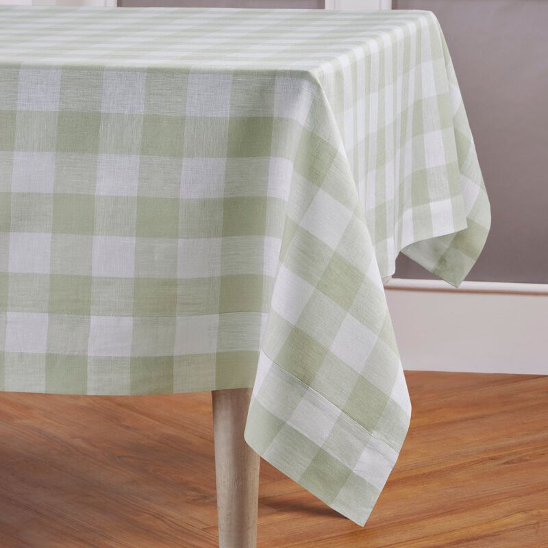 Solino Home 100% Pure Linen Tablecloth - Buffalo Check