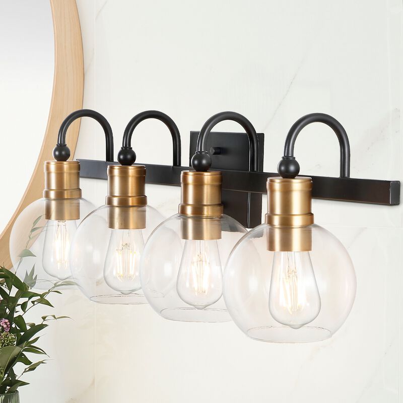 Marais Iron/Glass Rustic Vintage LED Vanity Light