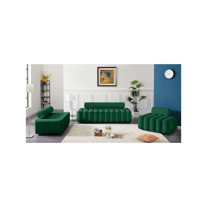 Meridian Furniture Melody Green Velvet Loveseat
