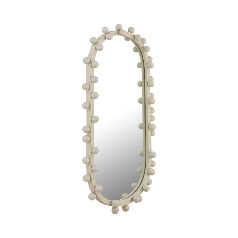 Casafoyer Bubbles Ivory Oval Wall Mirror image number 2