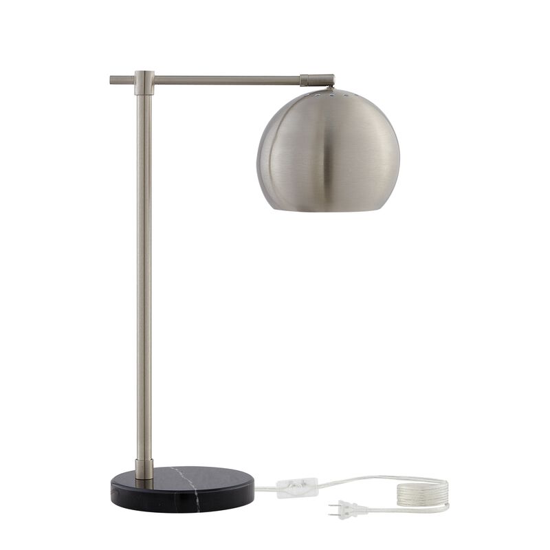 Inspired Home Makiya Table Lamp 5ft Power Cord, Marble Stone Base