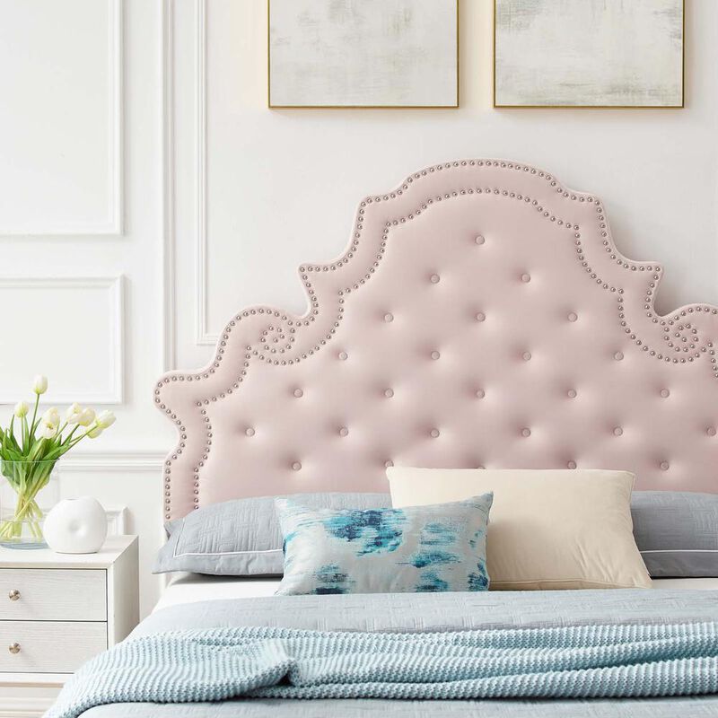 Gwyneth Tufted Performance Velvet Queen Platform Bed image number 8