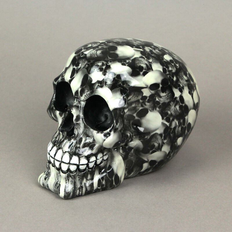 Resin Skulls Print Skull Statue Skeleton Home Decor Gothic Sculpture Figurine image number 4