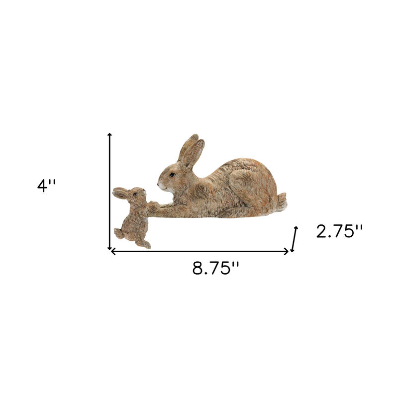 HomeRoots Set Of Two Polyresin Rabbit Figurine image number 3