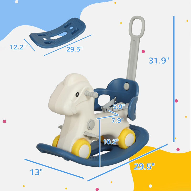 BreeBe 4-in-1 Ride-On Rocking Horse for Toddlers (1&ndash;3 Years) image number 2
