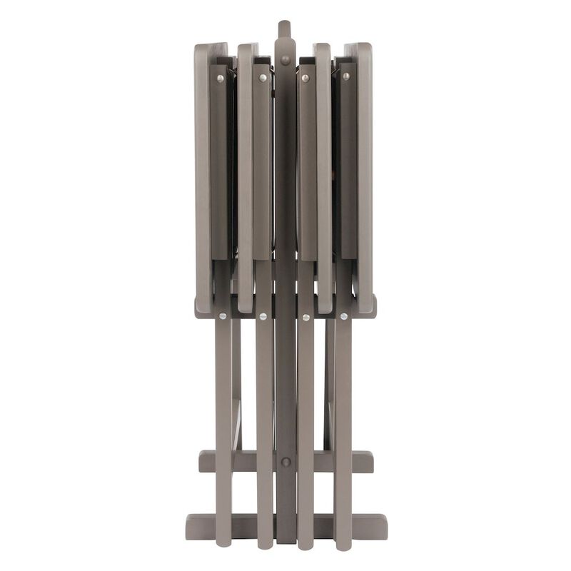 Alex 5-Pc Snack Table Set, Oyster Gray