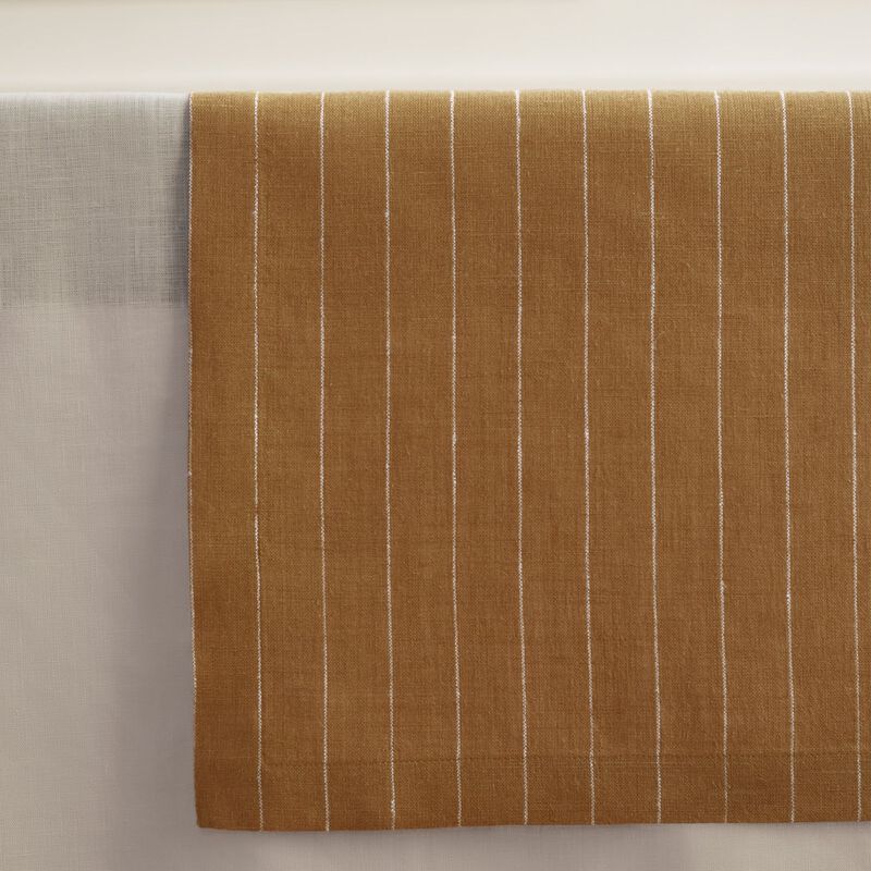 Christmas Linen Table Runner - Pinstripe, Solino Home