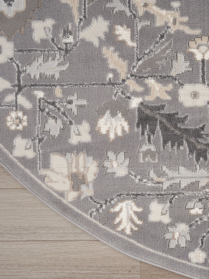 Elation ETN09 Gray 7&rsquo;10&rdquo; x Round Rug