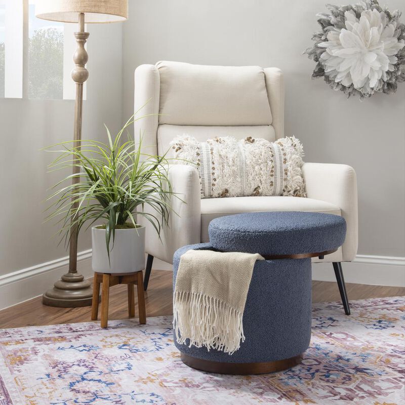 Linon Blanche Storage Ottoman image number 4