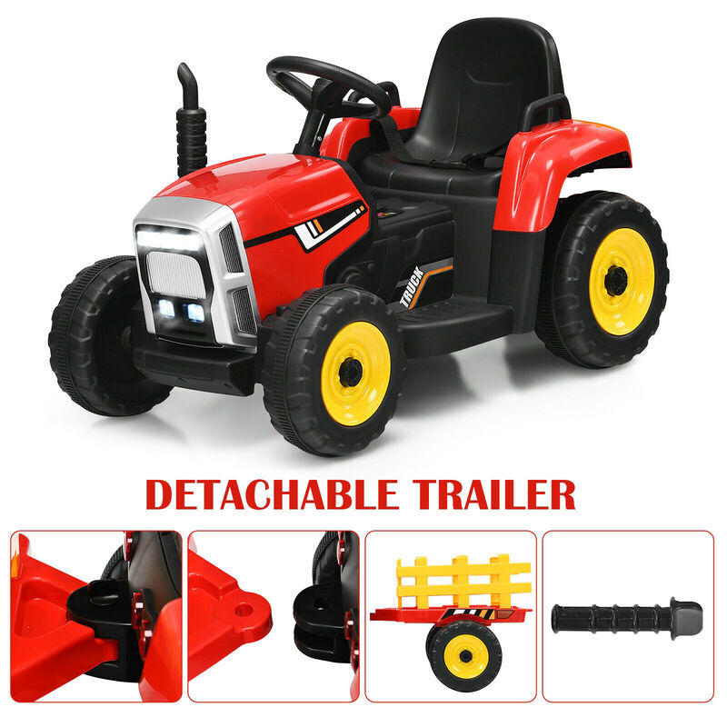 Kids 12V Ride On Tractor with 3 Speed Gears and Front Loader Ages 3 Plus image number 2