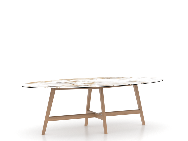 Downtown Porcelain Oval Table