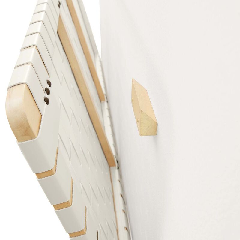 Sparta Weave Wall-Mount Vegan Leather Twin Headboard image number 4