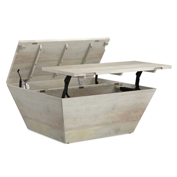 Simpli Home Abba Square Lift Top Coffee Table