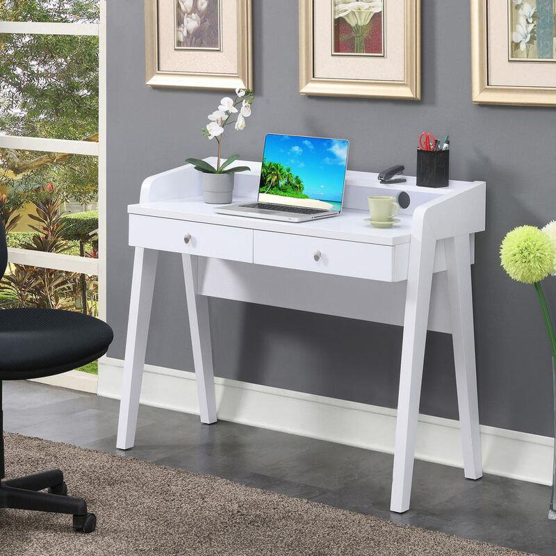 Convenience Concepts Newport Deluxe 2 Drawer Desk
