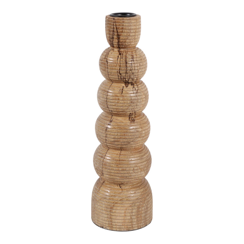 10x3" Ribbed Taper Holder, Natural image number 0