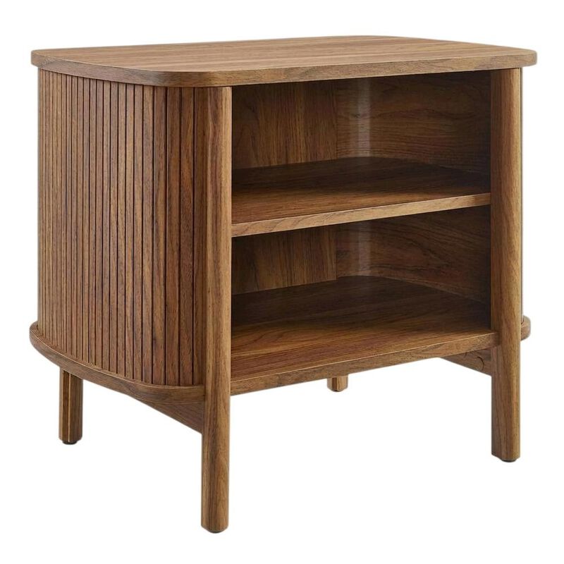 Nightstand with Open Storage in Black, for Bedroom Living Space image number 0